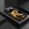 Чехол из закаленного стекла «Золотой тигр» для телефона, подходит для Samsung Galaxy S26 S25 S24 S23 S22 S20 FE/Ultra/Plus, противоударная задняя крышка