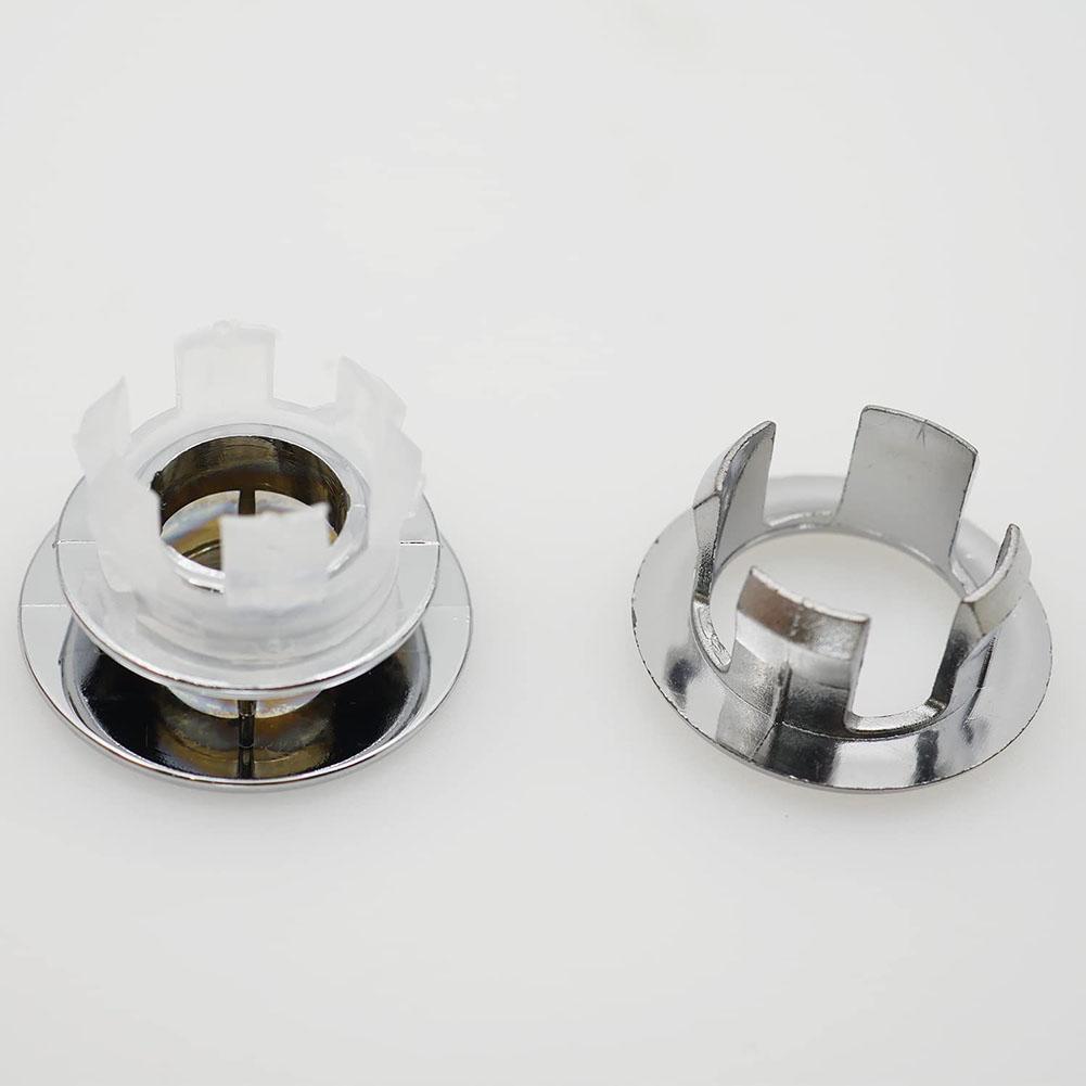 Bathroom Kit Sink Spare Parts Silver ABS Plastic Basin Chrom Cover Hole Overflow Ring Round Household Products