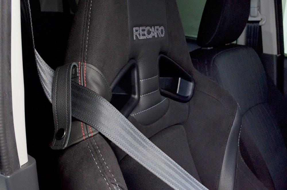 JADE Натуральная кожа Направляющая ремня безопасности для Recaro, Универсальная для левой и правой стороны, Натуральный тип,
