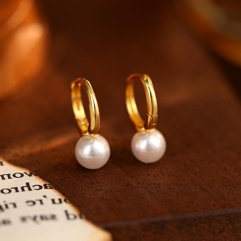 Серьги с жемчугом Banyan Tree S925 из серебра: Элегантный и модный стиль знаменитостей для женщин