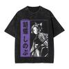 Fashion Kocho Shinobu  Anime T-Shirt for Men O Neck Cotton Washed T Shirt  Short Sleeve Tee Shirt Gift Clothes
