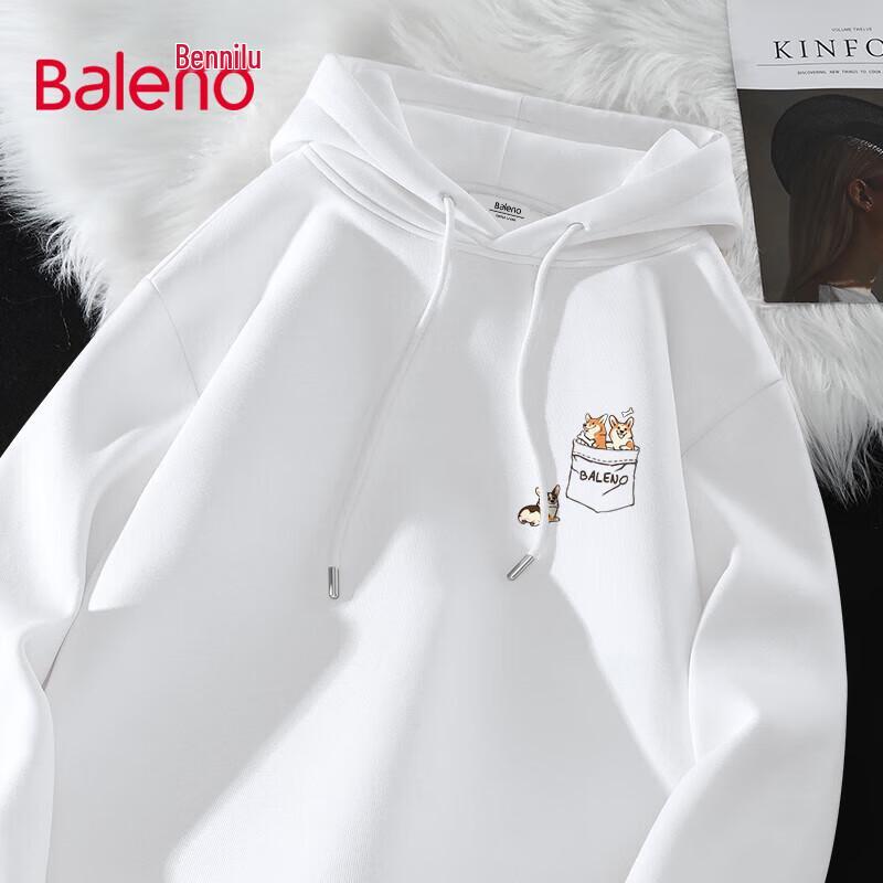 Baleno Men's Puppy Print Hooded Sweatshirt