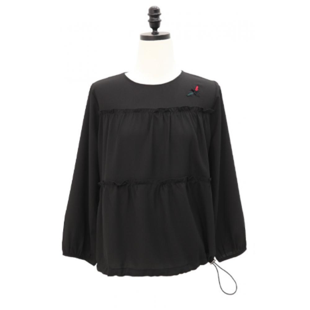 Shiz Madam Women S 3 Tier Ruffle Balloon blouSe T57488