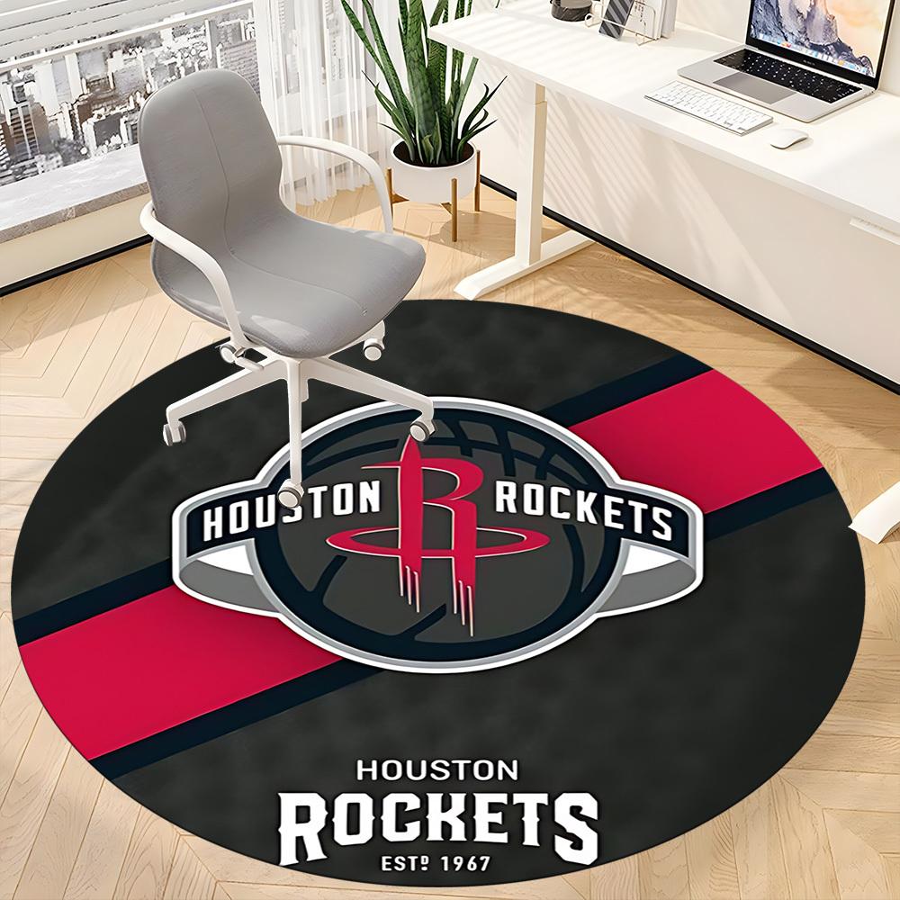 1 шт. Круглый ковер для офиса Rockets Houston, Коврик для помещений, Подходит для офиса, спальни, гостиной, домашнего декора, Декор комнаты, Offic a0926209