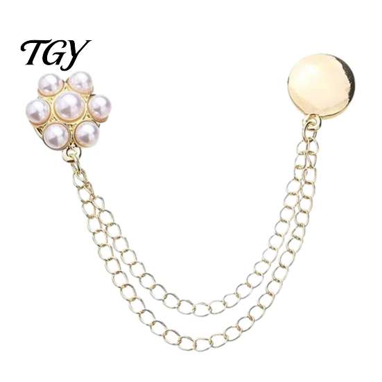 Magnetic Trousers Hem Clip Faux Pearl Flower Clothing Pin, Button for Shortening Adjustable Pin Shirt Hems Pants Legs, Clothes Decorative with