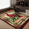 1PC Custom Name Glass Cardinal Theme Floor Mat Ideal for Living Room, Game Rooms, Office, Bedroom, Floor Mat Playful Design
