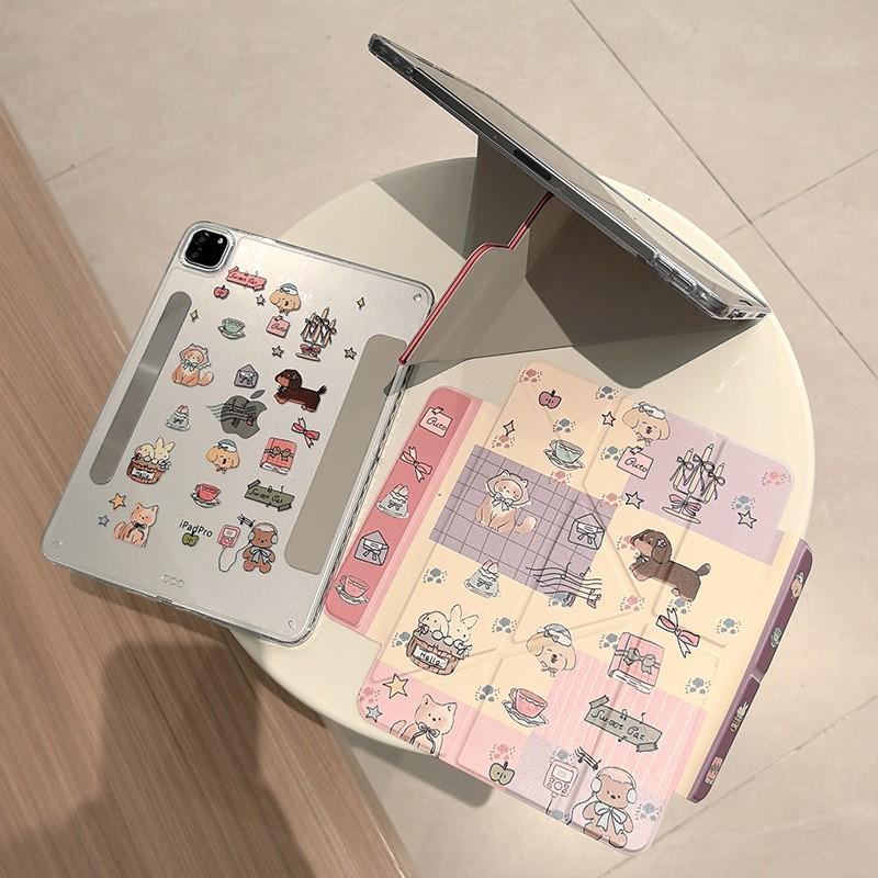 Magnetic Detachable IPad Air 6 Case With Stand Pro 11 Inch 5 4 Shockproof Cartoon Hard Shell Cover