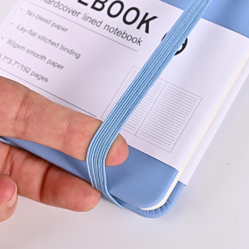 Эксклюзивная записная книжка на завязках из искусственной ПУ кожи - издание «Макарон» с линованными страницами цвета слоновой кости