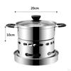 Pot Chafing Dish Fondue Set Melting Burner for Indoor Travel Picnic Banquets Catering