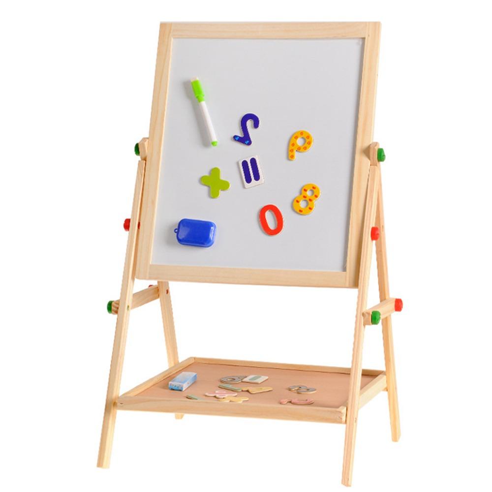 Multifunctional 2In1 Drawing Board Wooden Hanging Blackboard Double Side Blackboard For Kids