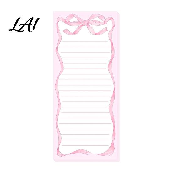 College Ruled Magnetic Sheet Refrigerator Notepad Highland Cow/Bow/Leopard Print Shopping To-do List with Magnet Pad for Kitchen Fridge And