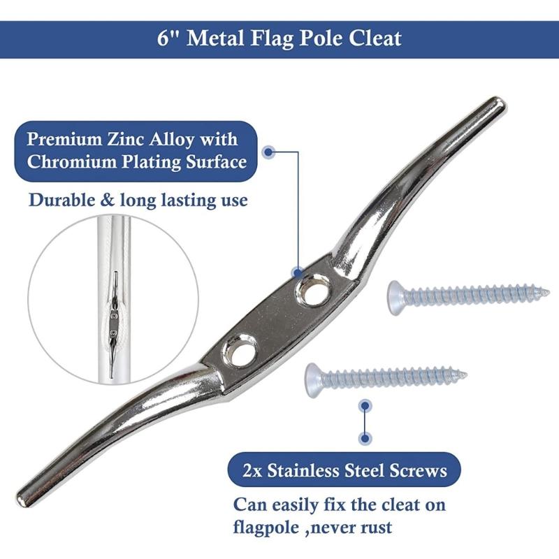 3Inch Aluminum Alloy Flagpole Ball With Locking Nut & 2Inch Nylon Pulley Flagpole Truck For 1.6-2Inch Outdoor Flag Poles