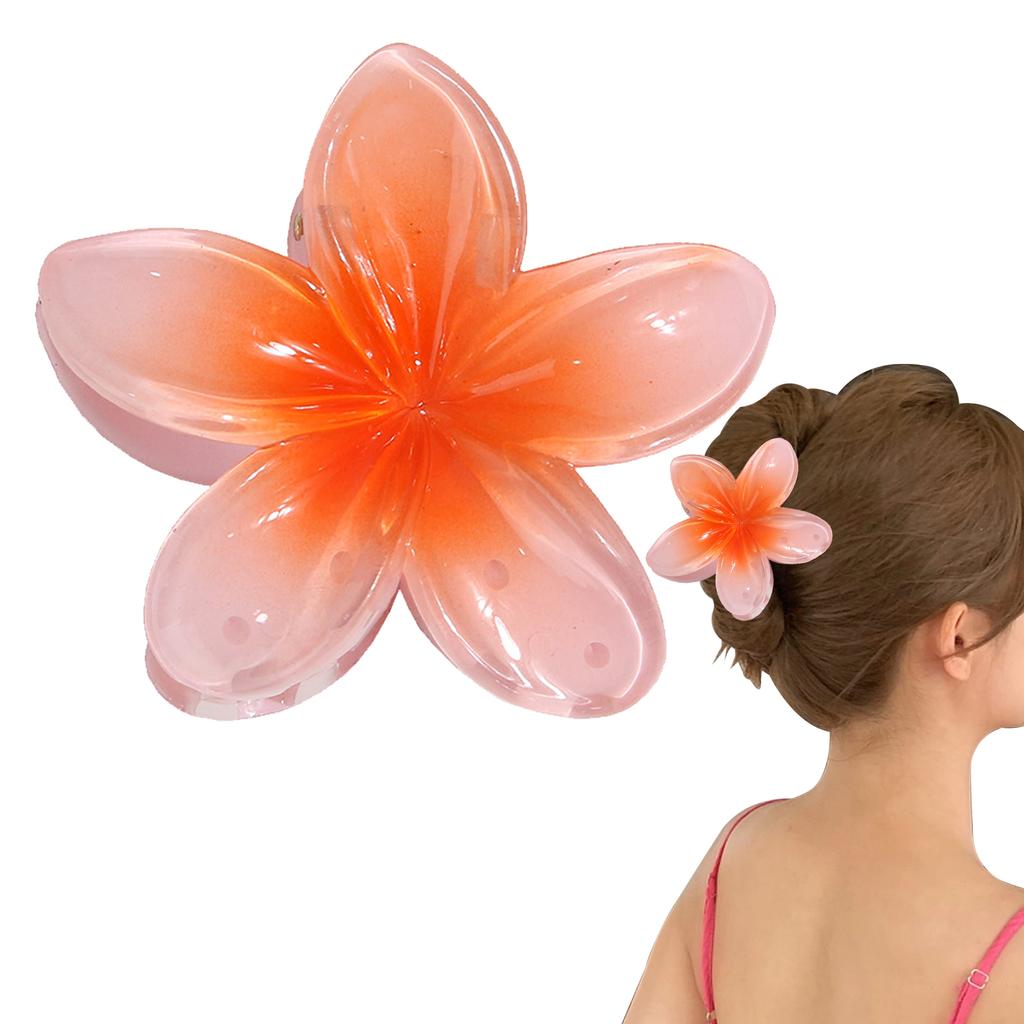 Гавайские заколки-крабы с цветами, отпускные заколки для волос в виде яиц и цветов, гавайские пляжные крабы, богемная заколка для волос для девочек, красочный аксессуар для волос