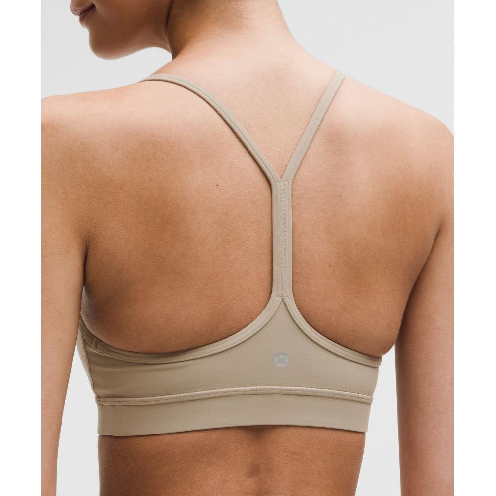 Lululemon Flow Y BrA Nulu Light Support AC Cups Sheer OAk