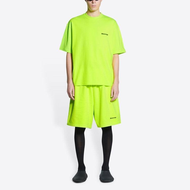 Balenciaga BB Corporate T-shirt Medium Fit 'Yellow' Men's 612966TJV877110