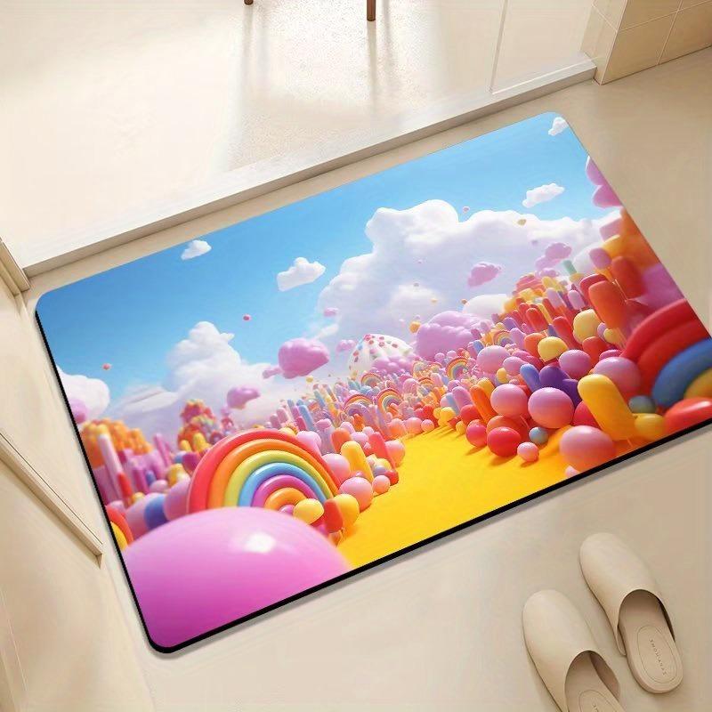 Three-dimensional Flower Diatom Mud Floor Mat Bathroom Carpet Toilet Footpad Super Absorbent Washstand Mats Home Entry Decor Rug