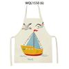 Lovely Seagull Lighthouse Patttern Sailboat Aprons Adult Kids Kitchen Aprons for Home Cooking Baking Cleaning Tool Adult Bibs