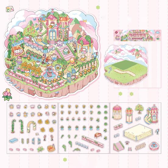 4 шт. DIY 3D наклейки для сцен, мультяшные кошки, наклейки для досуга для взрослых, подростков и детей, создайте свои собственные наклейки для сцен для снятия стресса