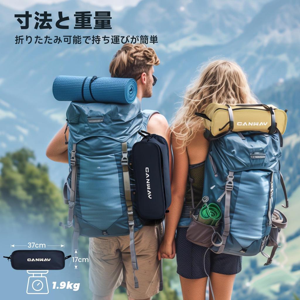 Складной походный стул с высокой спинкой CANWAY (Нагрузка 180 кг, Алюминиевая рама, Сетка и карманы, Темно-синий)