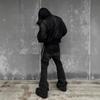 Mens Oversized Winter Cotton Puffer Jacket With Faux Fur Collar Zip Hooded Warm Coat