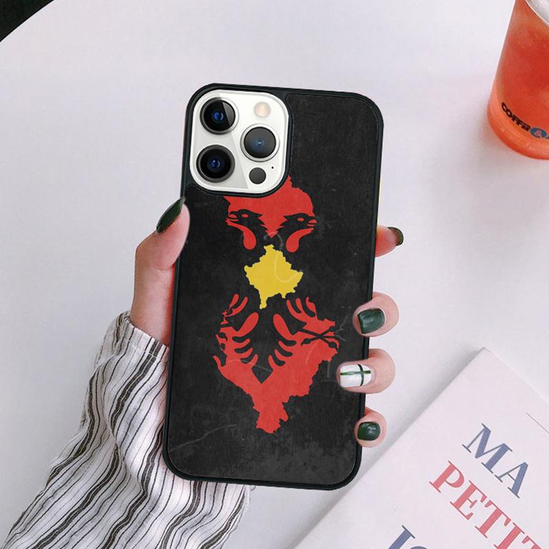 Albanian Flag Eagle Phone Case For iPhone 17 Air Plus Max Cover Shell for iPhone 17 Air 16 15 14 13 12 Pro Max