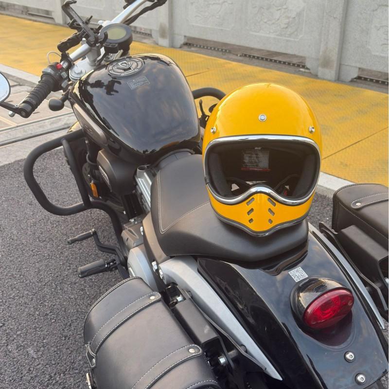 Full Face Off-Road Motorcycle Helmet Fiberglass Cruiser Motorbike 3C Certified