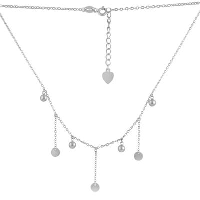 Серебряное колье без камней (2079712)