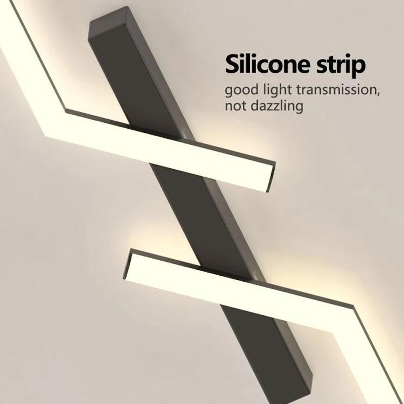 Minimalistic LED Ceiling Light Black Gold Line Iron Indoor Decorative Lamps For Living Room Balcony Study Illumination Fixtures