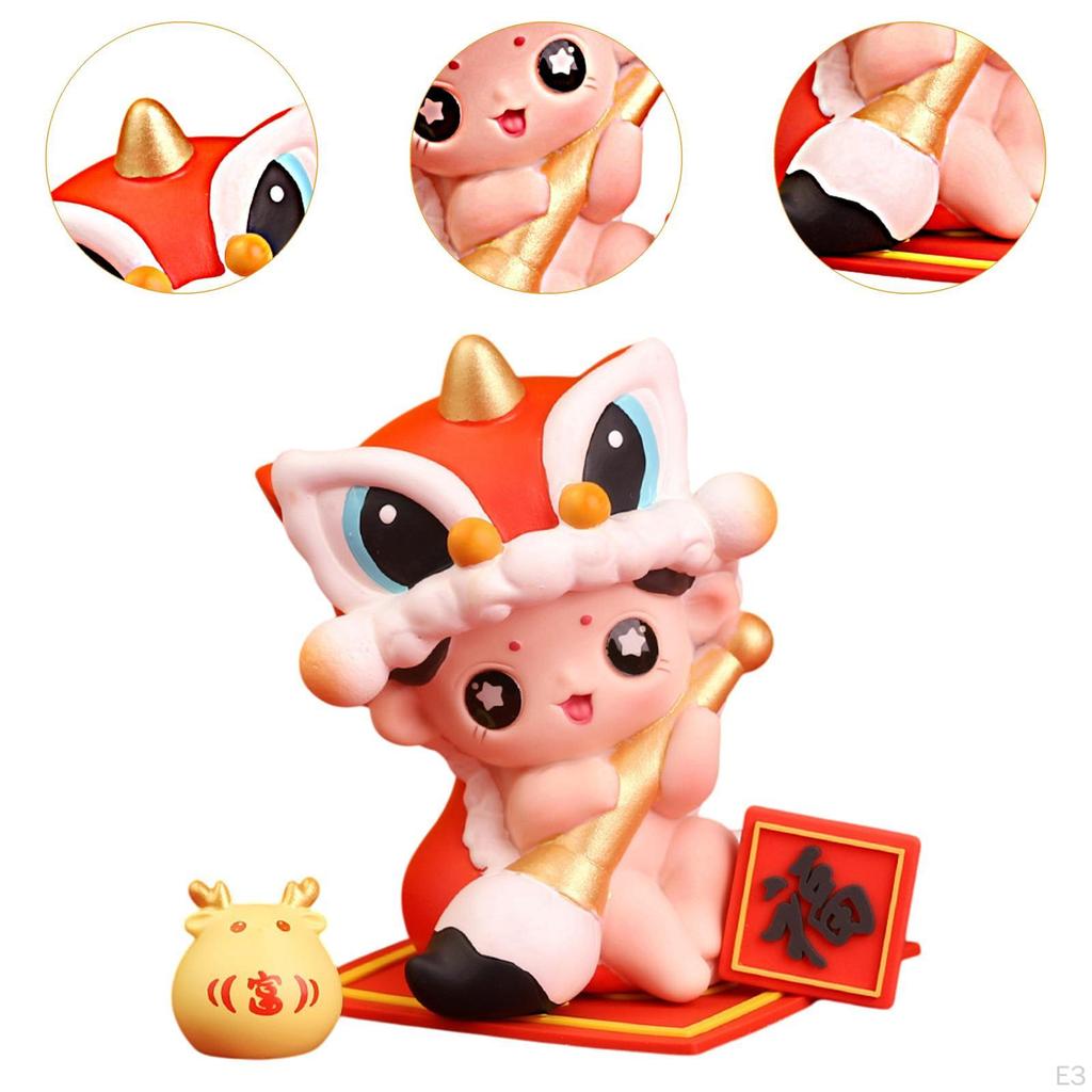 Chinese Year Doll Figurine Car Dashboard Sculpture Centerpiece Decoration Gift Spring