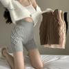 Women Winter Bottoming Shorts Knitted High Waist Elastic Solid Color Keep Warm Anti-exposure Basic Shorts for Daily Wear Home And More