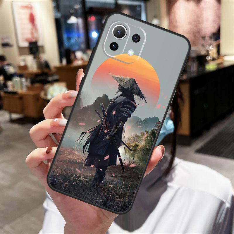 Чехол в стиле самурая и ниндзя для Японии для Xiaomi 15T Pro 14T 13T 15 14 Ultra 17 Pro Max POCO X7 X3 X5 X6 F5 F6 F7 Pro