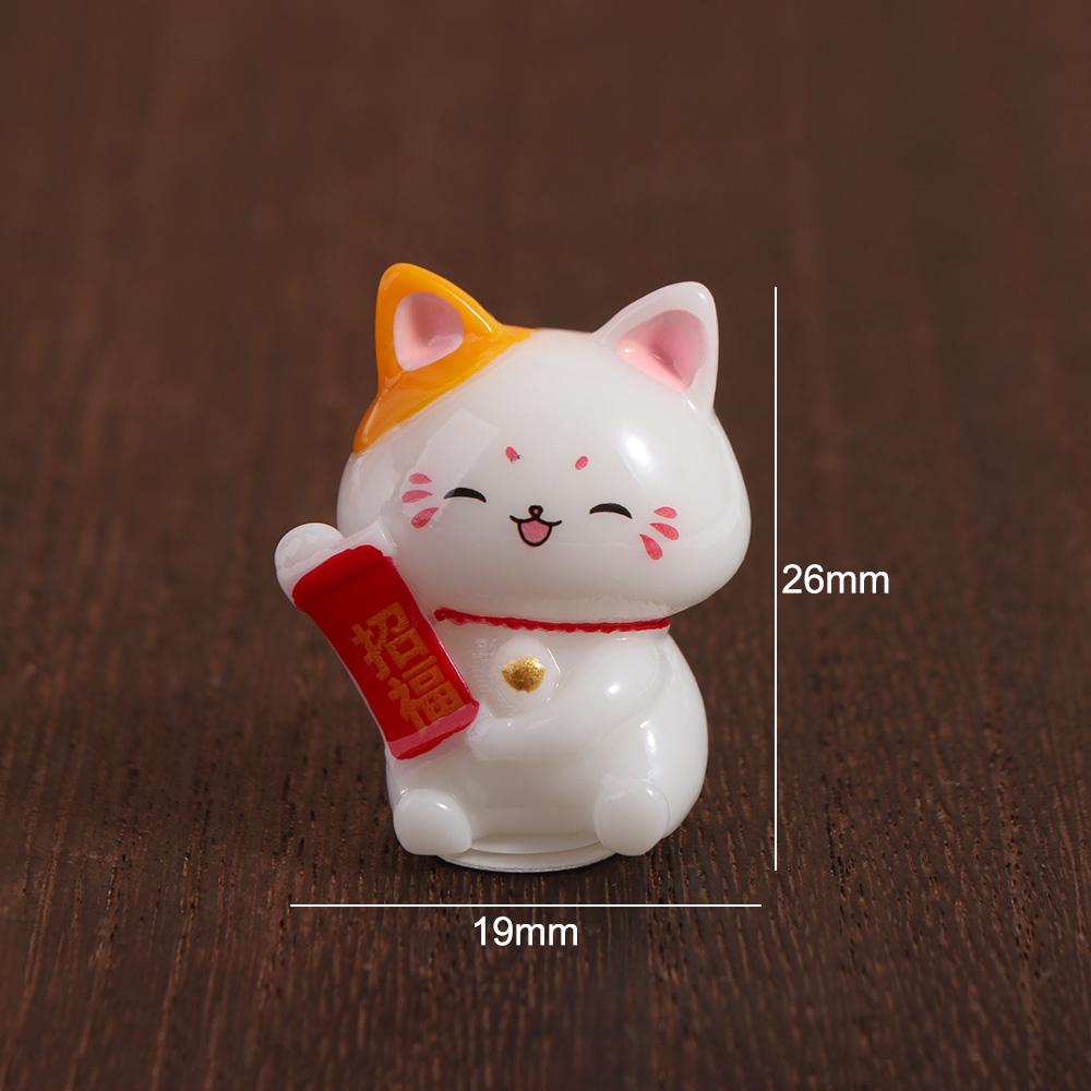 Мини-фигурки кошек удачи, реалистичные кошки, микро-ландшафтный орнамент для сада и ландшафта