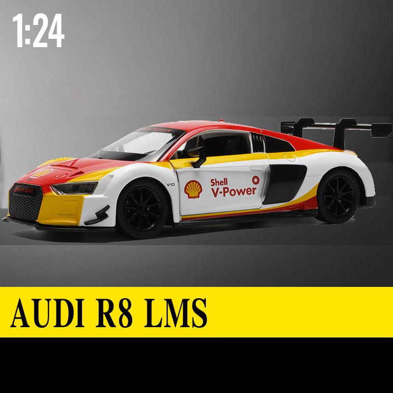 1:24 BMW M4 GT3 Alloy Sports Car Model Diecasts Metal Racing Car Vehicles Model Simulation Sound Light Collection Kids Toys Gift