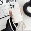 Wallet Lanyard Case for iPhone 16 15 14 Pro Max 11 12 13 15 Pro X XR XS 7 8 Plus Bag Crossbody Strap Crystal Lizard Design Cover
