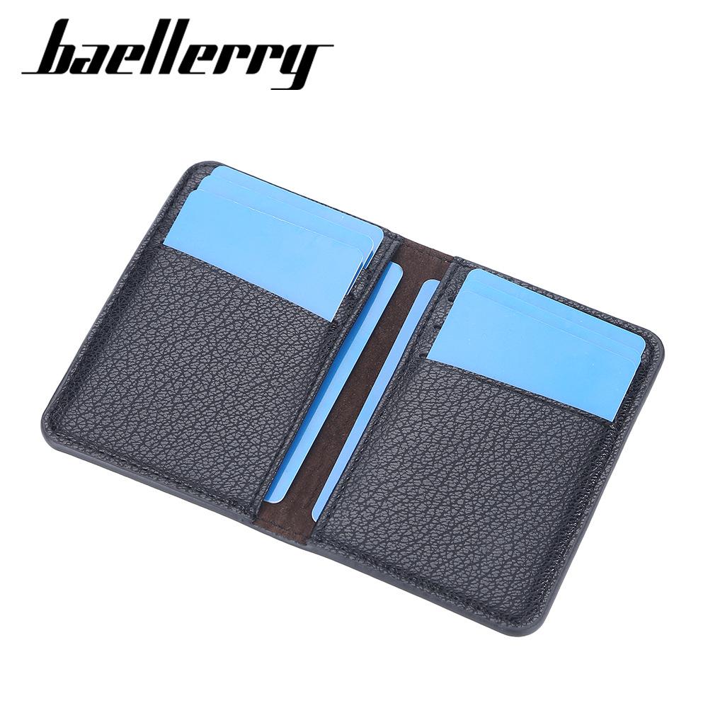 Men's Slim PU Multi-Card Holder with Driver's License Slot
