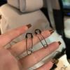 Старые Серьги-Булавки Серебристый Микс Эстетика Y2K Унисекс Аутсайдер Рок Грязь Украшения Для ЭМОЦИОНАЛЬНЫХ Модных Энтузиастов