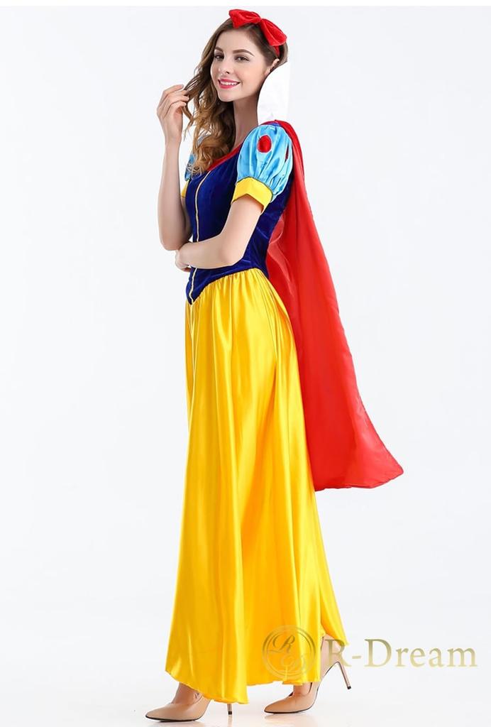 Snow White Cosplay Plus Adult and Halloween Snow White Princess R-Dream Costume, Size, Men's Women's Dress, Costume, Costume, Women's (XXXL Size)