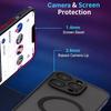 UYUXIO Magnetic Phone Case with Metal Kickstand for 17 16 Pro Max 15 14 Plus 13 12 Mini Stand Cases Cover with Holder