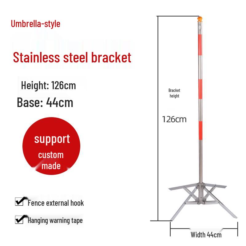 Reflective Retractable Construction Warning Tape, 20-100m Thickened Canvas Isolation Belt