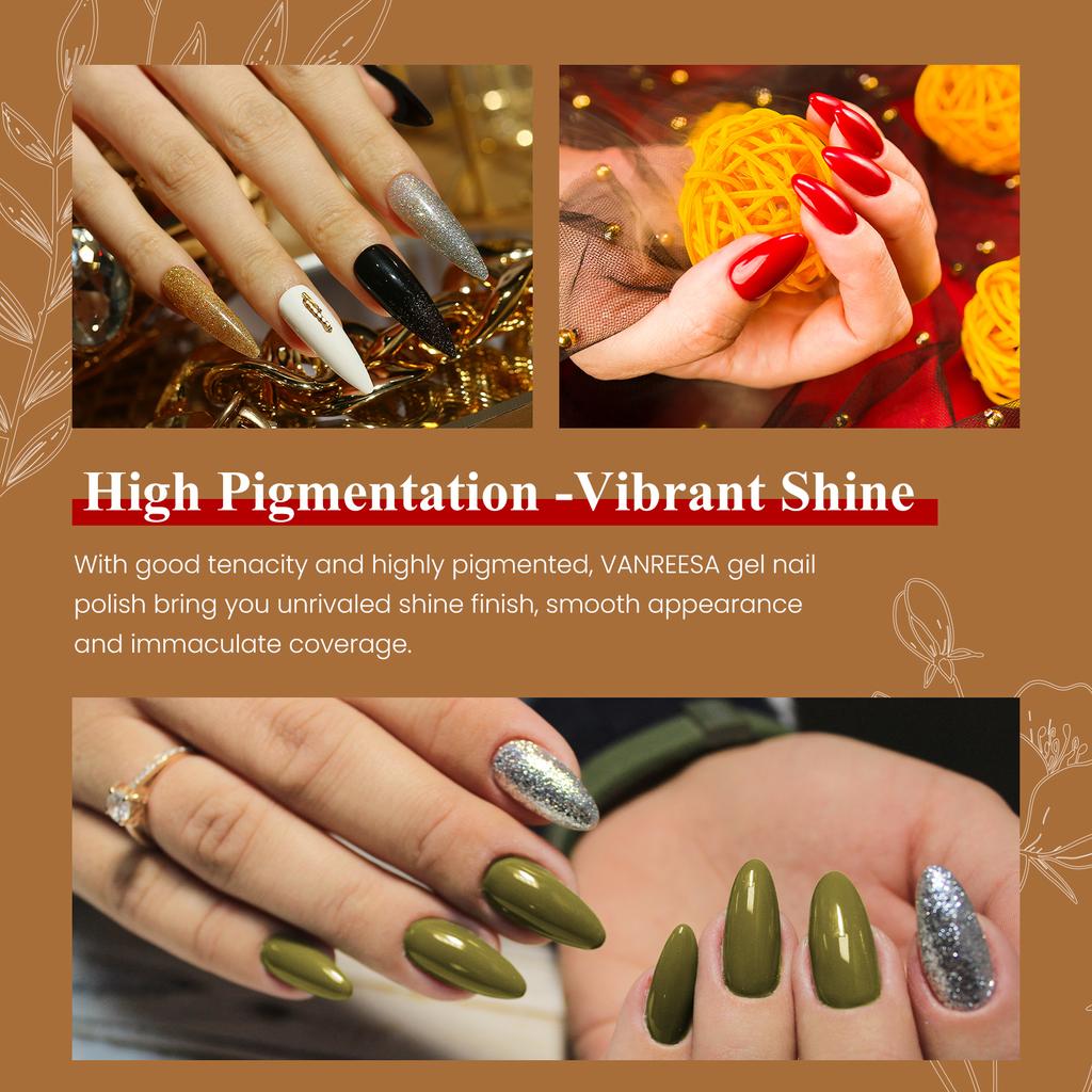 VANREESA Гель-лак для ногтей, набор полуперманентных цветных гелей, УФ-светодиодная лампа, фреза для ногтей с аксессуарами для дизайна ногтей, набор для украшения ногтей