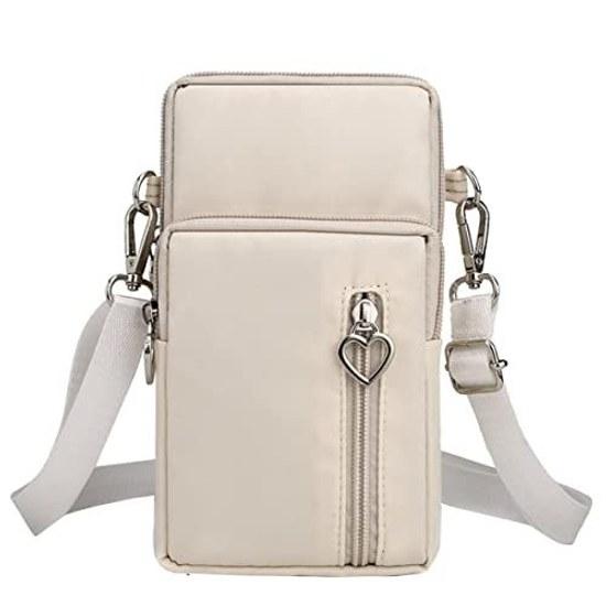 Mini shoulder arm pouch women cute heart-shaped smartphone pochette bag lightweight crossbody waterproof stylish push activity ita bag.