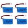 4-Pack LiPo Batteries 3.7V 380mAh for RC Drones | Compatible with HUBSAN X4, JXD 385 | Extended Flight Time, Blue