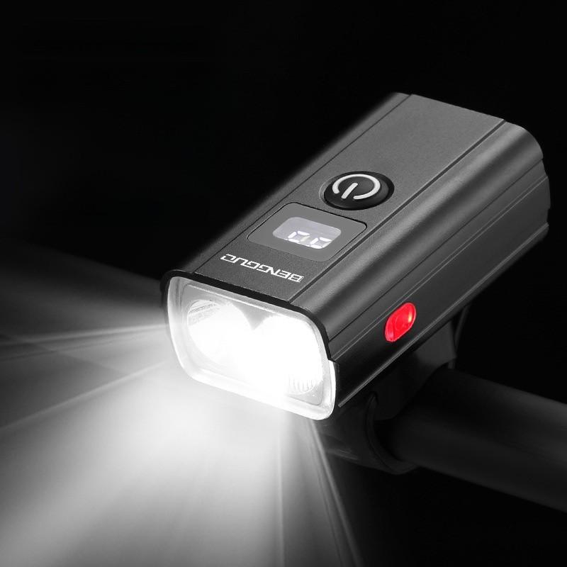Передний велосипедный фонарь USB-перезаряжаемый из алюминиевого сплава, водонепроницаемый, для ночной езды