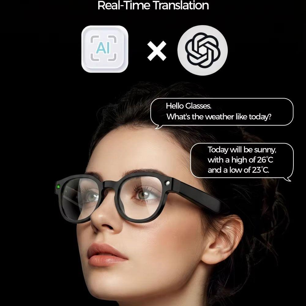 Real-time Translation AI Smart Glasses 2 in 1 Intelligent Eye Glasses  Voice Call