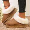 Fashion Warm Boots Women Winter Flats Shoes Short Plush Fur Ankle Snow Boots Casual Shoes Sport Suede Motorcycle Botas Women Slippers