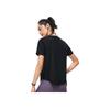Футболка Li Ning Fitness Series однотонная, с коротким рукавом, удобная, свободная, с рисунком льда, женские топы, черного цвета ATST216-2