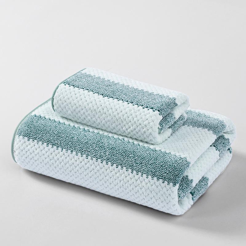 Абсорбирующее Быстросохнущее Полотенце из Кораллового Флиса - Мягкое, Безворсовое, Полосатое, для Умывания Лица, Купания, Бытового Использования