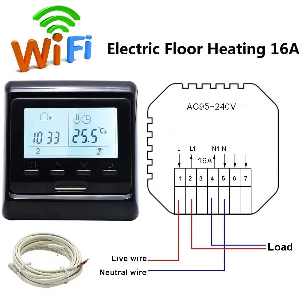 1PC Temperature Controller MINCO HEAT Programmable Tuya Smart WiFi Thermostat for Electric Floor/Water/Gas Boiler7
