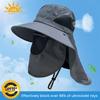 Summer Sun Hat with Face Guard Neck Flap Adjustable Chin Strap Breathable