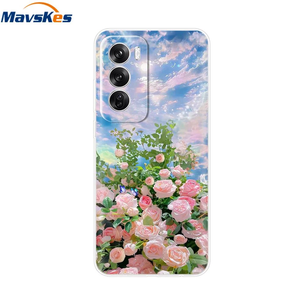Чехол для OPPO Reno 12 5G Прозрачная накладка для OPPO Reno12 Pro 5G Reno12 Роскошные Мраморные Мягкие Силиконовые TPU Чехлы для Телефона Funda Capas